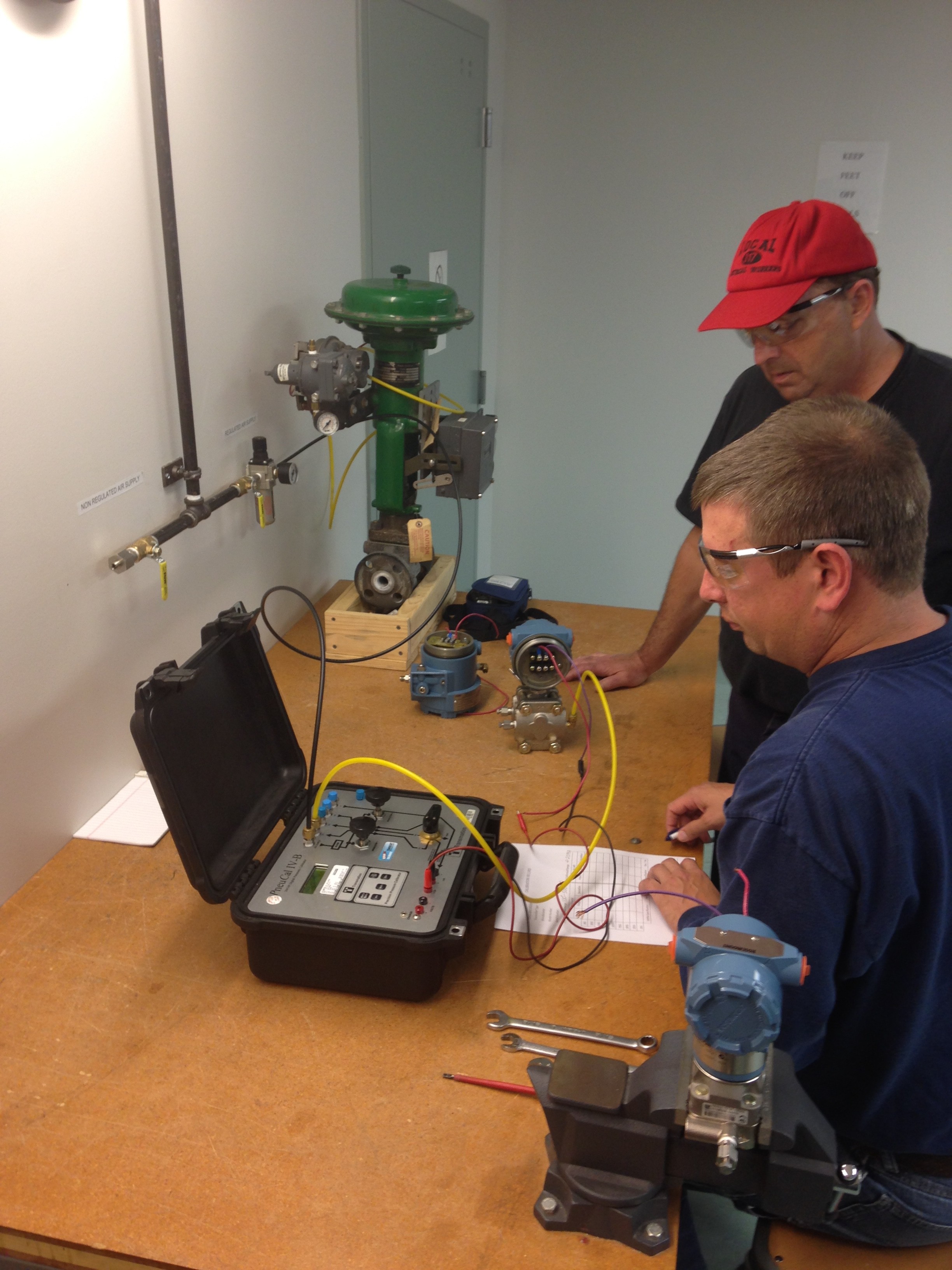 Electrical apprentices receiving training and instruction