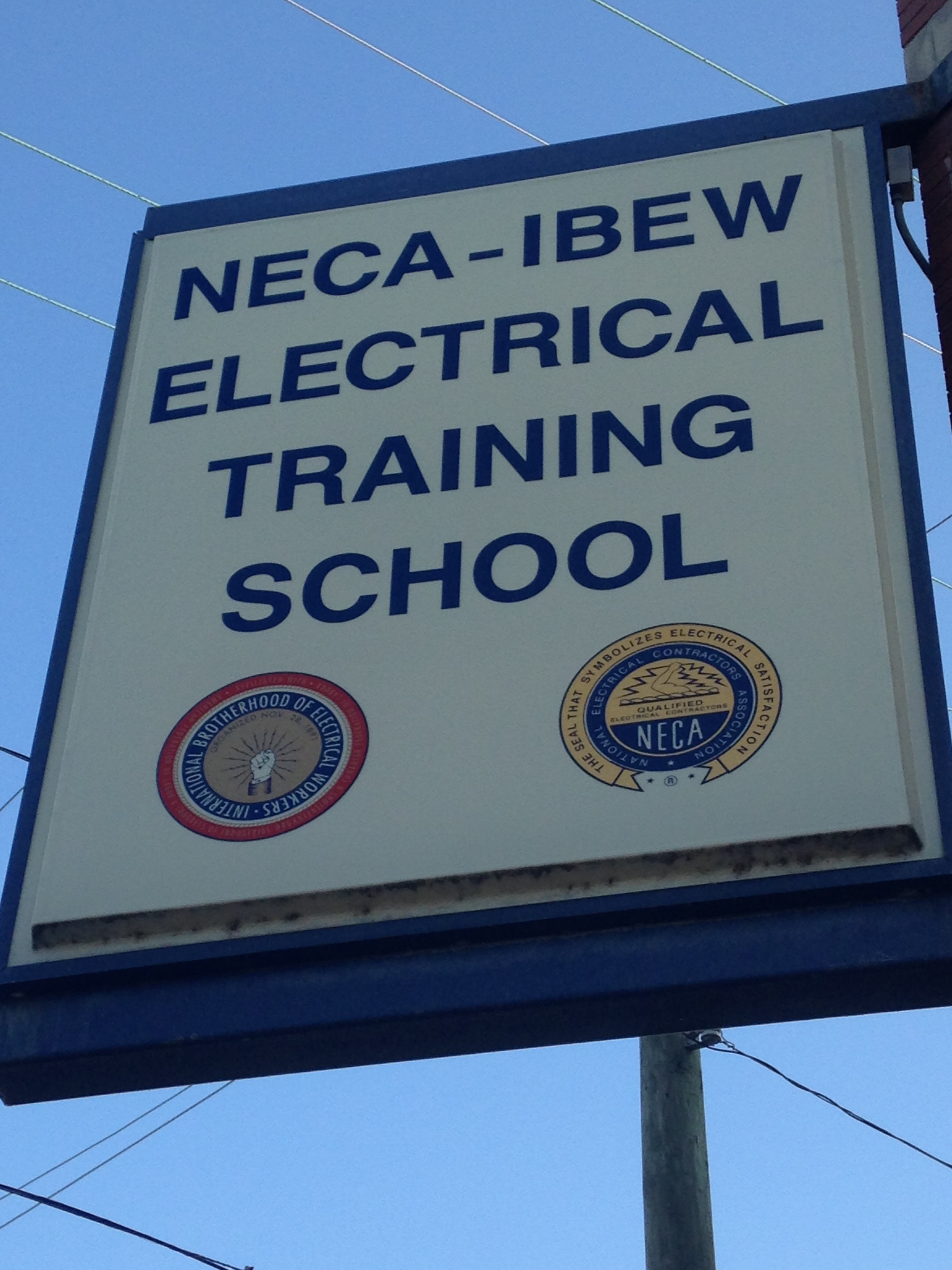 Sign outside of the NECA/IBEW Electrical Training School