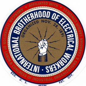 Seal of the International Brotherhood of Electrical Workers (IBEW)